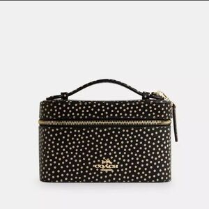 NWT Coach Cosmetic Case With Spot Print CCF44 Gold/Black Multi🎀